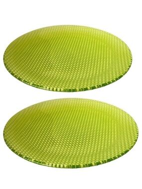 Villeroy & Boch Colour Buffet Charger Plate Green 12” Crystal Glass Set Of 2